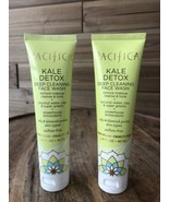 2x Pacifica Kale Detox Deep Cleansing Face Wash 100% Vegan 1.4 OZ. Ea  - £11.78 GBP