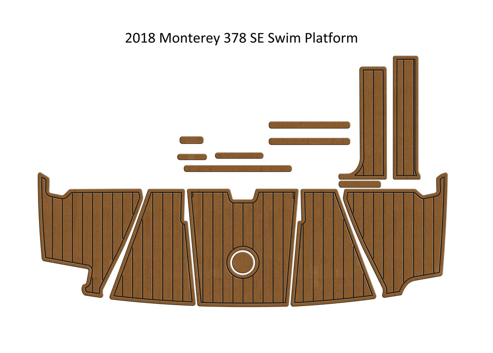 2018 Monterey 378 SE Swim Platfrom Step Pad Boat EVA Foam Faux Teak Deck... - $499.00