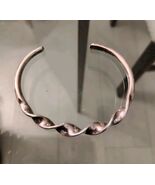 925 Sterling Silver Taxco Mexico Twisted Cuff 6.33 Inch Bracelet Free Sh... - $791.13 MXN