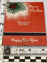 Large Feature Matchbook  Marry Christmas  Tom and Kit Outland  gmg. Unst... - £19.61 GBP