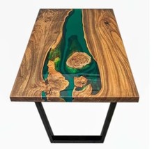 Epoxy Table Top, Resin Center Table, Green River Table Home Decoration Furniture - £345.43 GBP+