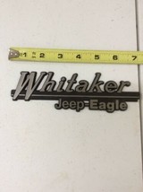 WHITAKER JEEP-EAGLE Vintage Car Dealer Plastic Emblem Badge Plate - £23.59 GBP