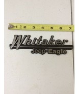 WHITAKER JEEP-EAGLE Vintage Car Dealer Plastic Emblem Badge Plate - £23.64 GBP
