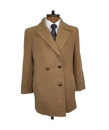 PENDLETON 100% VIRGIN WOOL BEIGE TAN LONG OVERCOAT COAT WOMENS SIZE 10 VTG - $72.26