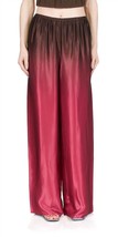 Vince ombré printed satin pants in Beet/Dark Night Fig - size L - £186.22 GBP