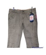 OTB Juniors Gray Denim Capri Jean Shorts/Pants Size 11 New - £11.34 GBP