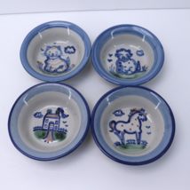 LOT OF 4 M A Hadley Hand Painted Assorted Berry Bowl Stoneware Ceramic LOT C - £62.36 GBP