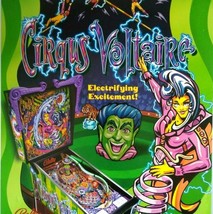 Cirqus Voltaire Pinball Flyer Early Prototype Edition Electrifying 1997 Vintage - £25.51 GBP