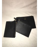 Jason Wu Trio Wallet Set Black Leather 3-piece Wallet Pouch Wristlet new - £65.13 GBP