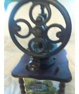 Vintage Coffee Grinder Mill Hand Wood Cast Iron Dove Tail Kitchen Décor - $154.79