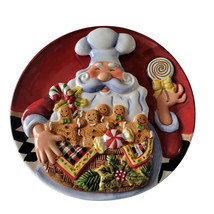 Christmas Santa Baking Cookies Chef Plate 3D Wall Hanging Art 8 in Ganz Holiday - £23.56 GBP