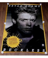 Bryan Adams Reckless Promo Poster Vintage 1984 A&amp;M Records - $54.69 CAD