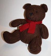 Martha Stewart Teddy Bear 10&quot; Knit Brown Plush Soft Toy Stuffed Animal R... - $10.70