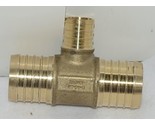 Zurn QQQT443GX  XL Brass Tee 3/4 Inch Barb X 3/4&quot; By 1/2&quot; Lot Of 2 - $12.99