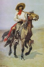 Mexican Cowboy on Horseback with Trappings Frederic Remington Giclee Ships Free - £31.27 GBP+