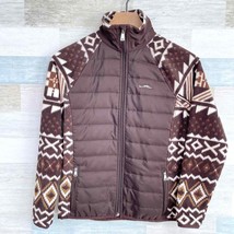 LRL Ralph Lauren Active Aztec Fleece Quilted Jacket Brown Womens Small P... - $34.64