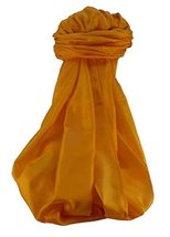 Varanasi 100% Silk Long Scarf Heritage Range Vrindar Yellow by Pashmina &amp; Silk - £28.82 GBP