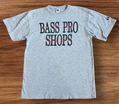 Vintage Bass Pro Shops Men’s Thermal T Shirt Sz L Russell Grey Made in USA - $14.80