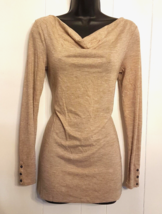 Anne Taylor LOFT Long Sleeve T Shirt size Small Beige Womens Knit Top Dr... - $14.78