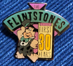 Vtg The Flintstones Enamel Pin First 30 Years 1990 Hanna-Barbera Cartoon ~890A - £8.05 GBP