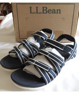 LL Bean Boothbay Sandals Colors Classic Navy Size 9 Brand New In Box - £46.21 GBP