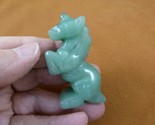 (Y-UNI-700) Green aventurine UNICORN horse Figurine gemstone love gem un... - $23.36
