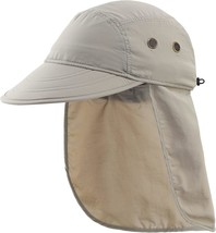 Connectyle Mens Uv Sun Protection Cap Safari Hike Cap With Neck Flap Fis... - £30.74 GBP