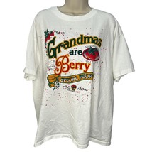 Vintage Grandmas are Berry Special People Hanes T-Shirt White Strawberry... - £27.86 GBP