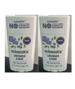 2x Schmidt&#39;s Lavender &amp; Sage Natural Deodorant Schmidt No Aluminum 2.65 ... - £15.73 GBP