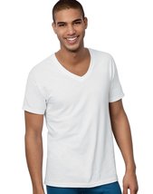 Hanes Men&#39;s Tagless® V-Neck T-Shirt 5-Pack, S-White - £35.78 GBP+