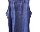 Athletic Works Tank Top Long Womens Size M Blue Striped Tunic Sleeveless... - $13.75