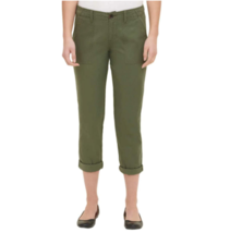 Tommy Hilfiger Capri Pants Womens size Large Roll Cuff Rosemary Green - £21.57 GBP