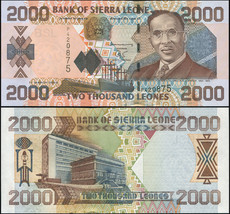 Sierra Leone. Banknote 2000 leones. 2003. Unc. Paper. Cat# P.26b - £4.84 GBP