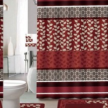 Riely 18-Piece Bathroom Set with Rugs, Shower Curtain, Towels - $1,635.14 MXN