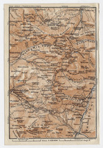1910 Antique Map Of South Tyrol Moena Welschnofen Schlern Italy Austria - £21.63 GBP