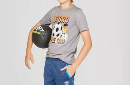 Umbro Boy&#39;s Game On Graphic Short Sleeve Round Neck Gray T-shirt Size S(6/7) - £12.90 GBP