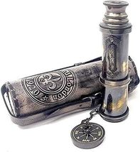 Victorian Brass Telescope with Box Antique Finish Nautical Spyglass Naut... - $54.45