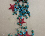 Seasons of Cannon Falls Western Cowboy Themed Wired Red Star Tree Garlan... - $19.16