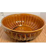 Vintage Cookson C P Pottery Brown Ceramic Ribbed Bowl USA 8306 [e-03] - $275.97 MXN