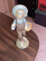 Vintage hummel type figurine - Little fishing boy - £3.99 GBP