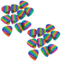 Pickboy Guitar Picks Pro Pos-a-grip 1.00mm Med Heavy 20 Pack Celluloid Rainbow - £35.96 GBP