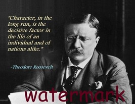 Teddy Theodore Roosevelt Jr. &quot;Character In The Long Run&quot; Quote Publicity Photo - £7.78 GBP