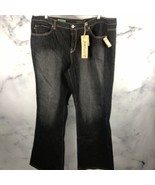 Jeanstar Womens Boot Cut Jeans Black Pockets Low Rise Plus 22W - $462.43 MXN