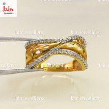 18 Karat Solid Gold Verlobung Finger Ring Cubic Zirkonia Größe 7 8 9 10 11 12 13 - $527.34+