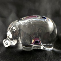Villeroy and Boch Crystal Hippo Figurine 3in Hippopotamus Paperweight - £22.03 GBP