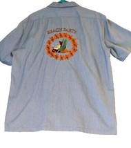Caribbean Joe Beach Party Hawaiian Shirt Aloha Embroidered Button Up Sz ... - $24.95