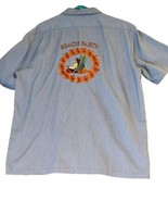 Caribbean Joe Beach Party Hawaiian Shirt Aloha Embroidered Button Up Sz ... - $34.19 CAD