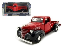 1941 Plymouth Pickup Red 1/24 Diecast Model Car by Motormax - $39.28