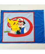 Pokemon Pikachu &amp; Ash Fabric Panel Quilting Sewing Crafts Spring Industr... - £4.66 GBP