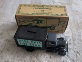 ERTL COLLECTIBLES Base Ball The Star Black 1931 HAWKEYE TRUCK Bank Vintage - $21.84